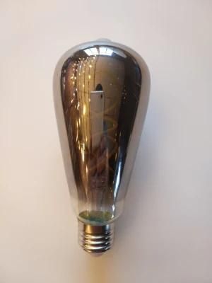 St64 4W New ERP Clear Amber Golden Smoky LED Soft Filament Bulb Lamp Light with Cool Warm Day Light E27 B22