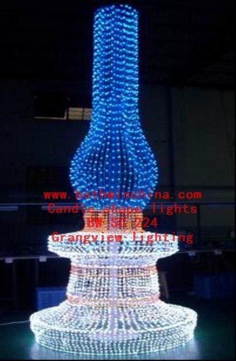 Candle Lights Christmas Decorative Lights for Shopping Center Holiday Decoration