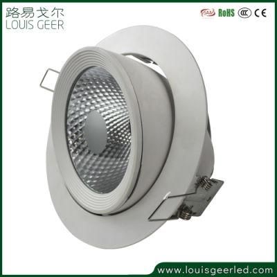 Round Aluminum Anti Glare Panel Modern Hotel SMD 30W Trimless LED Light Downlight