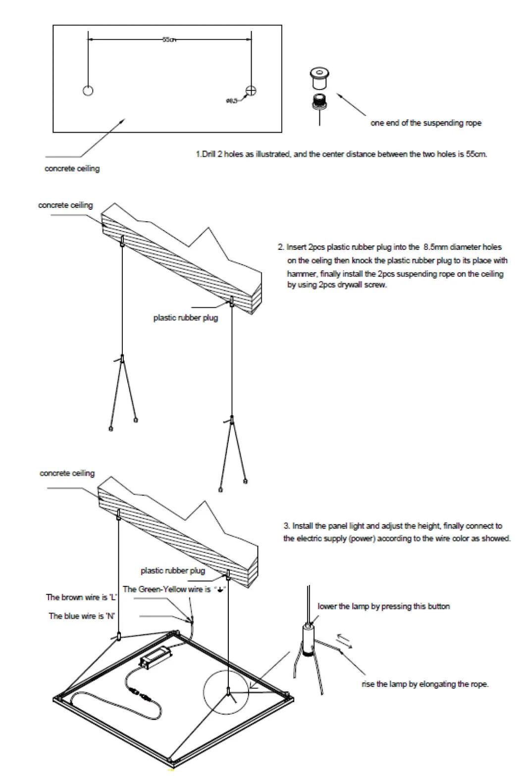 Dimming Frameless LED Panel Light with Ce RoHS