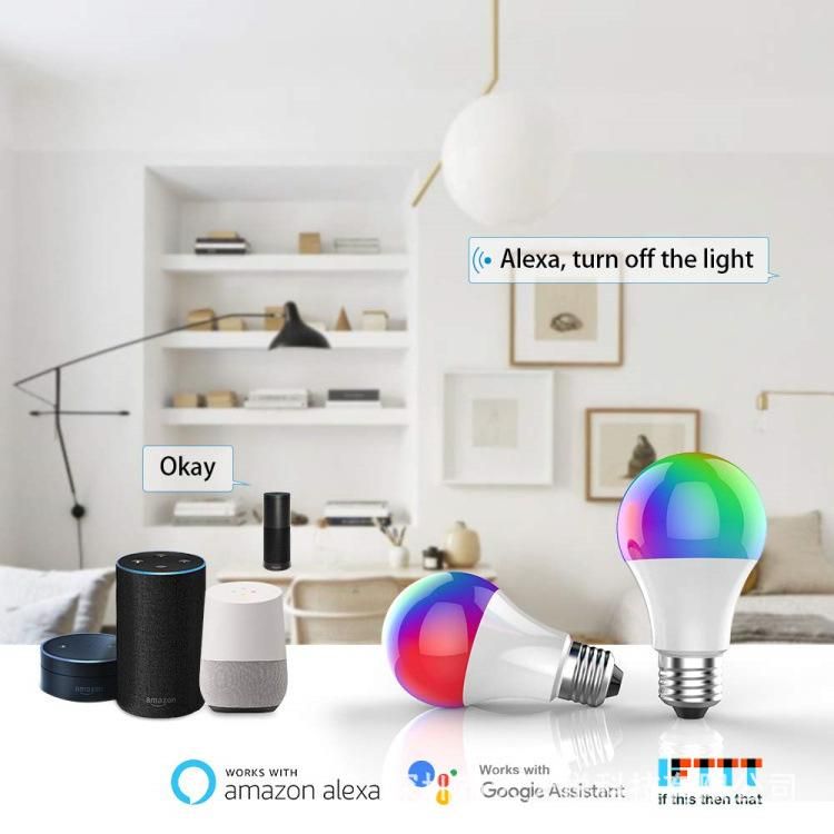 Google Home APP Remote Control Smart Bulb WiFi A60 9W