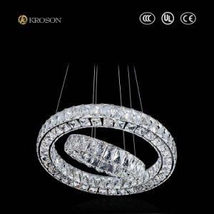 Modern LED K9 Crystal Hanging Pendant Light, Crystal Chandelier Lighting for Home