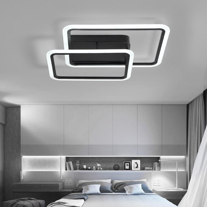 Iron Black Surface LED with Remote Control Ceiling Lamp Lighting