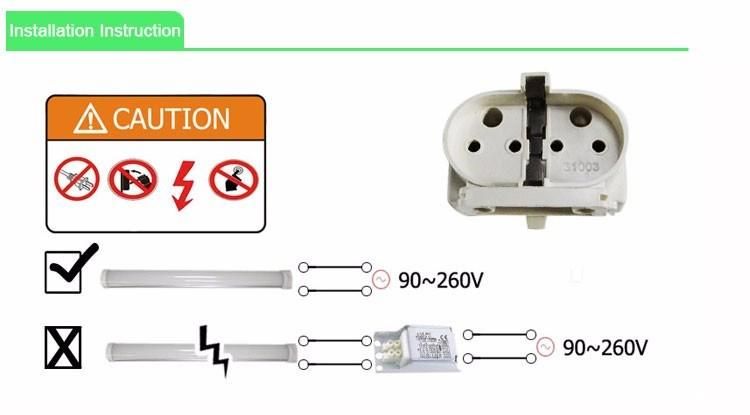 Shenzhen Factory 22W 2200lm 2g11 LED Bulb Light Tube with 4 Pins 2g11 Lamp