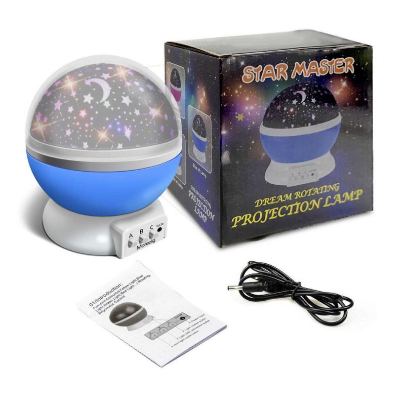 New 2021 USB Rechargeable Colorful Rotatable Baby LED Star Starry Night Light Projector for Kids