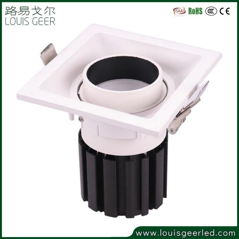 GU10 Anti-Glare LED Grille Lamp Commercial Panel Lighting Fixture Surface Mounted LED Square Grille Light Down Light