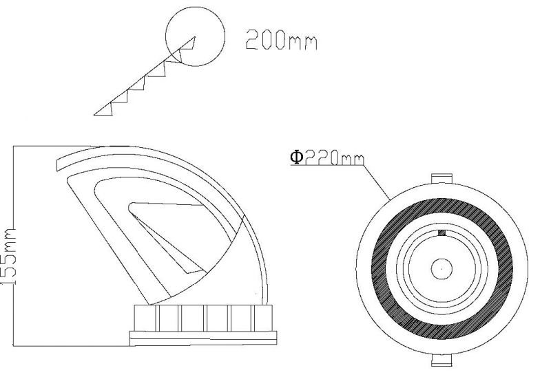 High Lumen Patented Design Black White IP20 IP44 35W LED Downlight Round LED Emergency Lamps