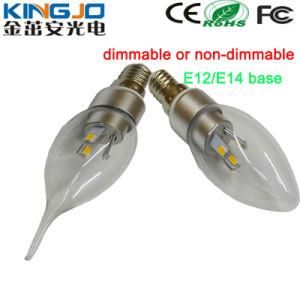 Dimmable/ Non-Dimmable 3W 360 Degree E12/14 LED Candle Light (KJ-BL3W-C36)