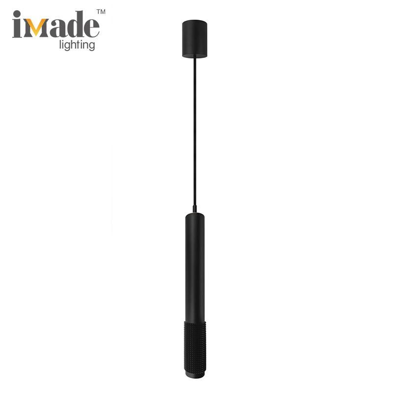 Designer Post Modern Pure Black Aluminum Living Room Dining LED Chandelier Pendant Light