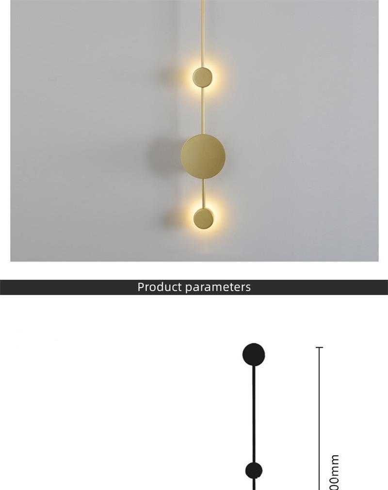 Modern Nordic Atmosphere Line LED Wall Lamp Simple Bedroom Bedside Hotel Corridor Aisle Living Room Porch Light