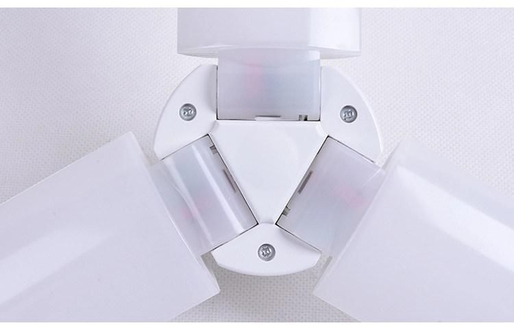 2 Leaves Fan LED Fan Lamp Foldable LED Bulb E27 Replacement for Ceiling Lamp