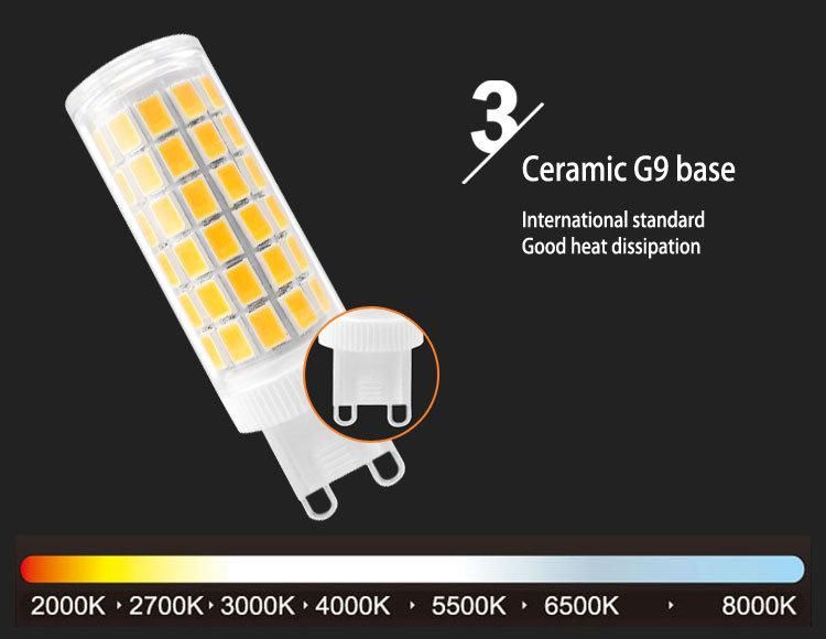 700 Lumen 230V 6 Watt G9 LED Bulbs Equivalent to 75W Halogen