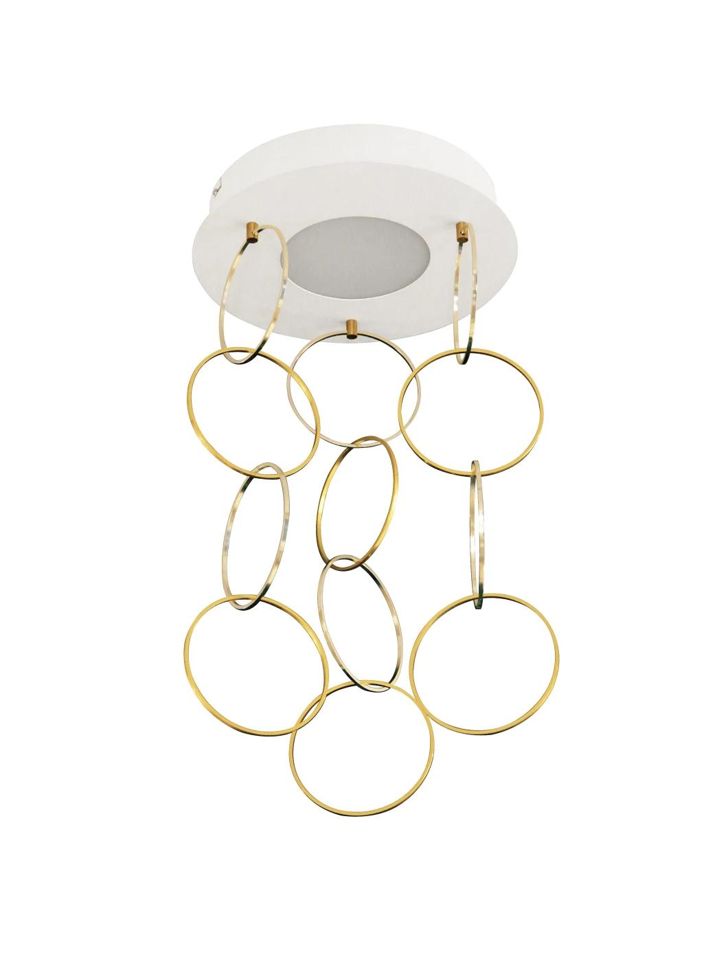 Masivel Modern Indoor Pendant Golden Aluminum LED Chandelier Light