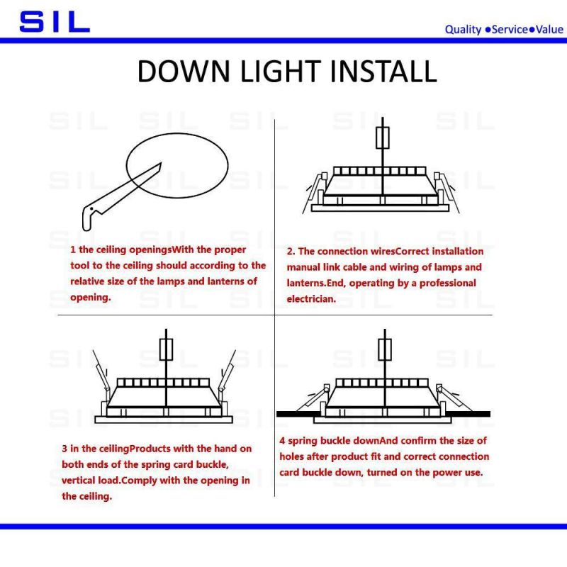 LED Down Light LED Lights Downlight 10watt Recessed COB Downlight CE TUV RoHS Certification LED Down Light