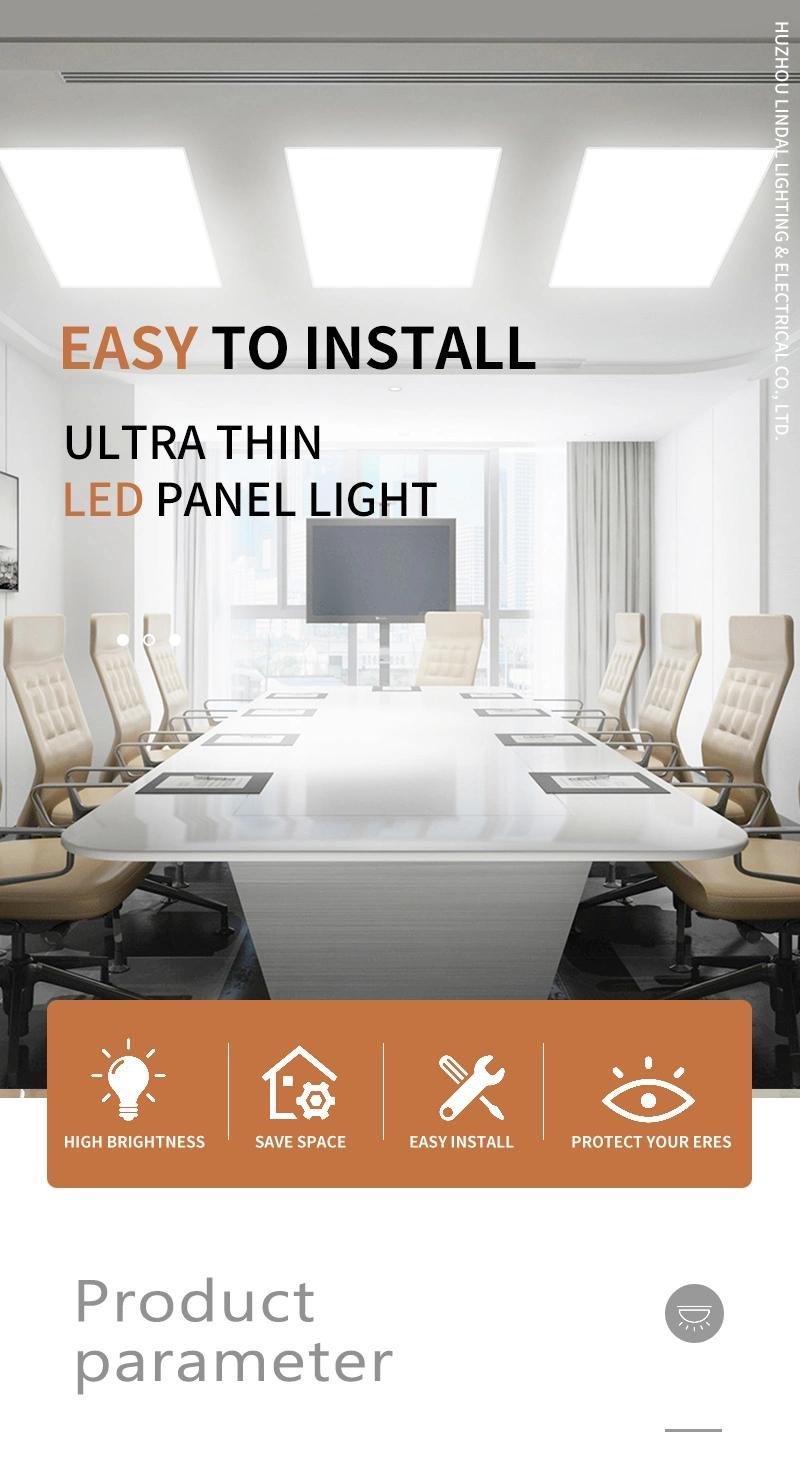 LED Recessed Backlit Panel Light, LED Back Light, 595*595mm 40W IP40 3000K 4000K 6500K PS+Aluminum for Office, Gym, Mall, Supermarket