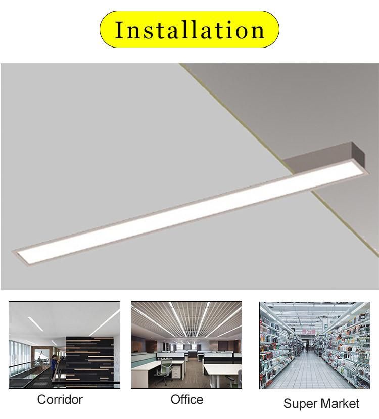 Modern 40W 120cm Recessed Ceiling LED Linear Light for Supermarket