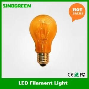 360 Degree A60 4W Dimmable LED Filament Bulb Amber