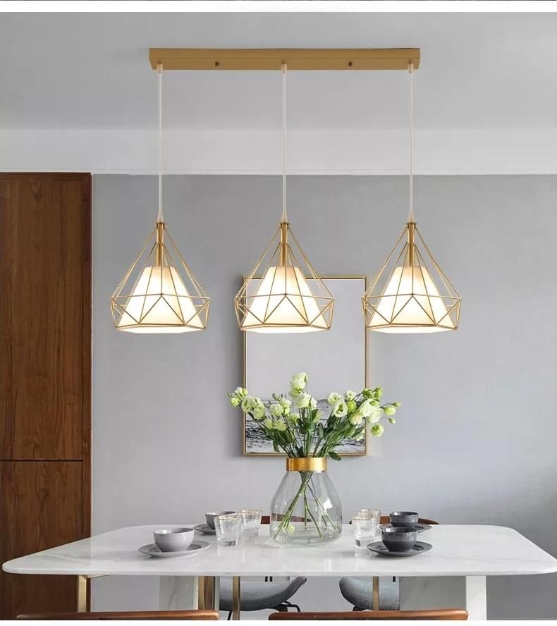 Simple Hanging Decorative Ceiling Pendant Lights Circle Rings Acrylic Gold Luxury Modern LED Chandelier