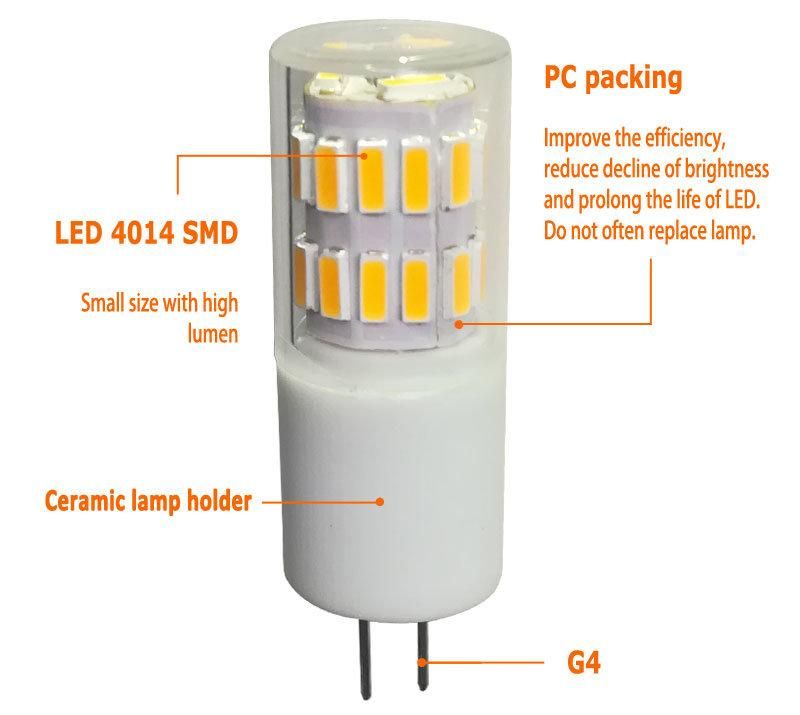 240 Lumen G4 LED 31 SMD 2W for LED Lights Christmas