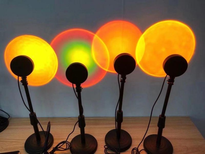 G9 USB Rainbow Sunset Red Projector LED Night Light Sun Projection with Holder