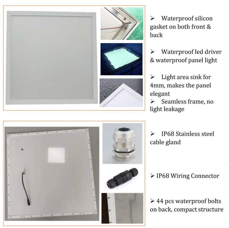 595X595mm, 295X1195mm 40W IP65 LED Panel Light