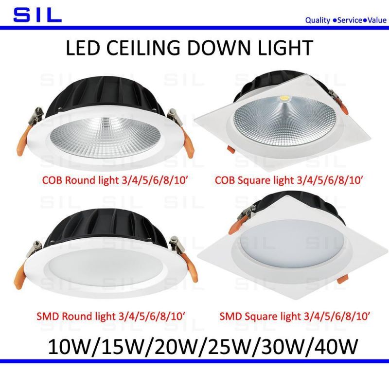 High Quality Patented Die Casting Aluminum Downlight 25W SMD Ceiling Recessed Light LED Down Light