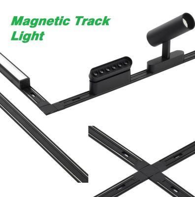 Focus Lamp Retail Spot Lighting Fixtures Surface Mounted Spotlights Linear Magnetic Rail COB LED Track Light