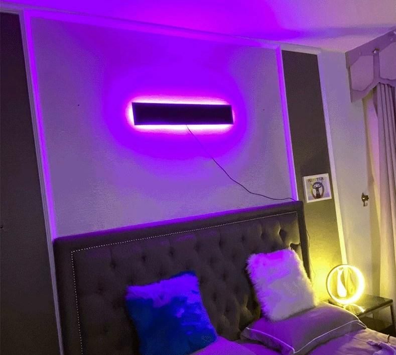 Hot Selling Modern Minimalist RGB Colorful Wall Lamp Living Room Bedroom Background Wall Atmosphere Wall Lamp