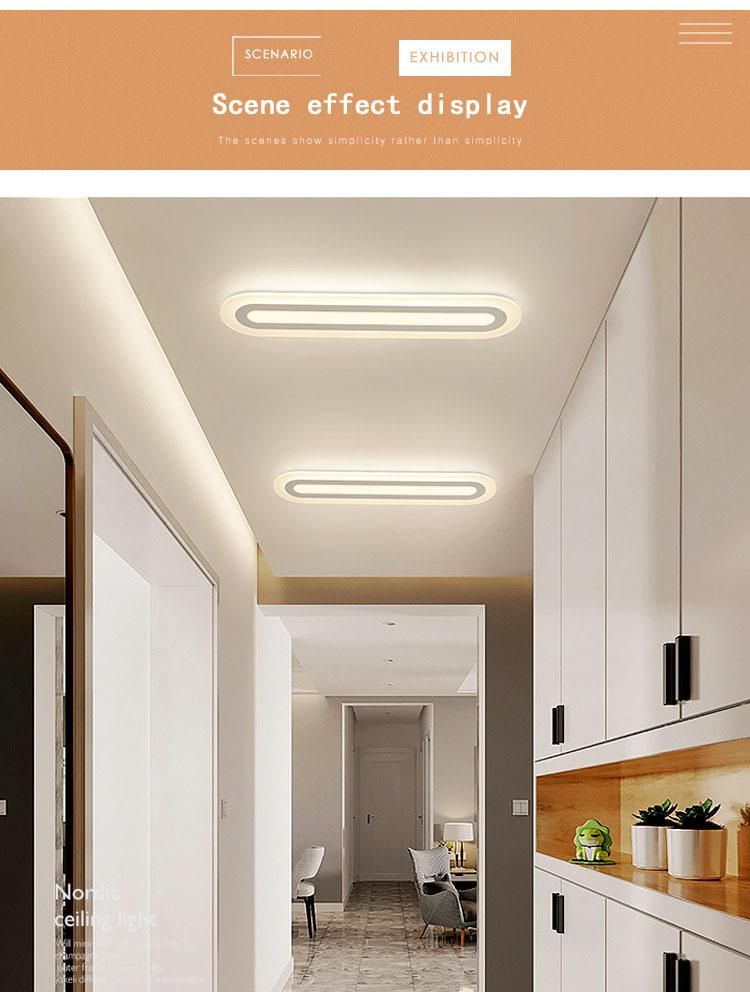 Modern Ultra-Thin Acrylic LED Ceiling Lamp Rectangular Minimalist Bedroom Lamp Study Wall Lamp