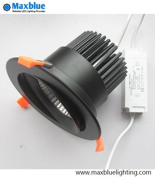 6-50W Black LED Ceiling Recessed Downlight for Clothes Shop Lighting