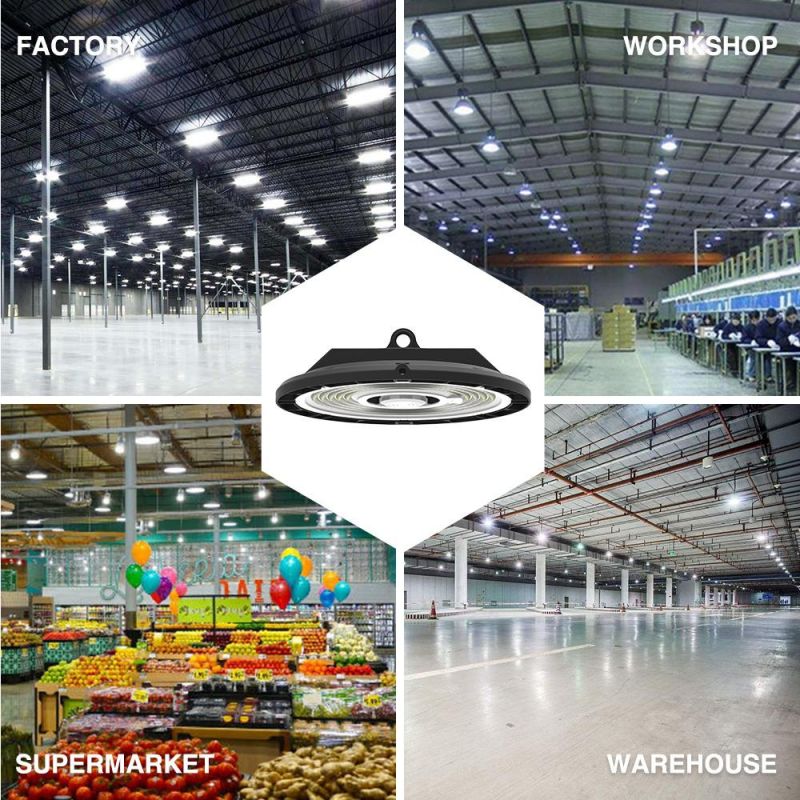 Industrial Warm Cold White 4000K~5700K Waterproof IP65 UFO Highbay with Driver