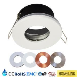 Ce RoHS IP65 Aluminum Indoor Lighting GU10 Round Recessed Bathroom Downlight