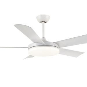 Nordic Simplicity 52 Inch Fan Lamp Ceiling 5 ABS Blades Remote Control DC Motor Fan with Light