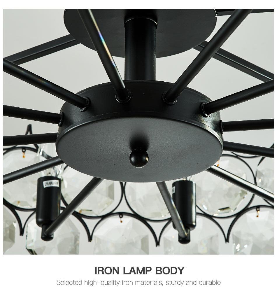 Contemporary Modern Luxury Large Ceiling Gold LED Crystal Chandeliers Lamps