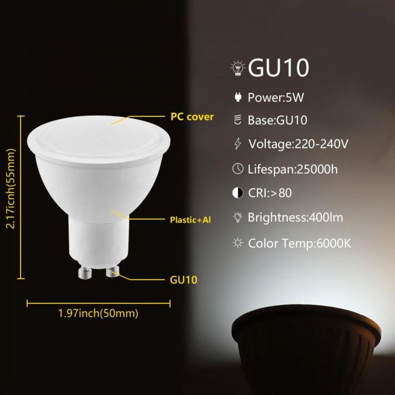 LED Spot Light GU10 MR16 Energy Saving Lamp 2835SMD Spotlight for Home Office Decoration Indoor Lighting