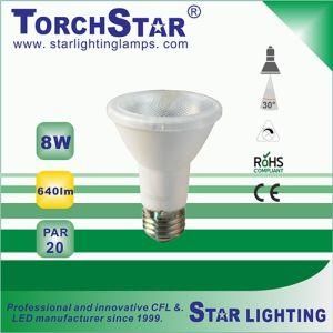 4100k 8W PAR20 LED Spot Lamp with E27 Base