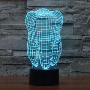 3D Tooth Optical Illusion Dental Table Desk Light