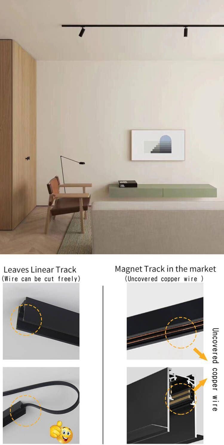 CE ETL Euro Modern Magnetic Spotlight IP44 LED Track Light Gold Aluminum LED Pendant Lamp