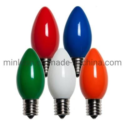 E17 C9 Opaque Color Glass LED Filament Replacement Bulb