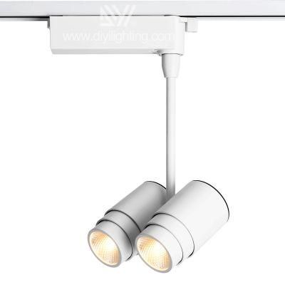 Dimmable Downlight Double Head Track Light LED Aluminum Spotlight