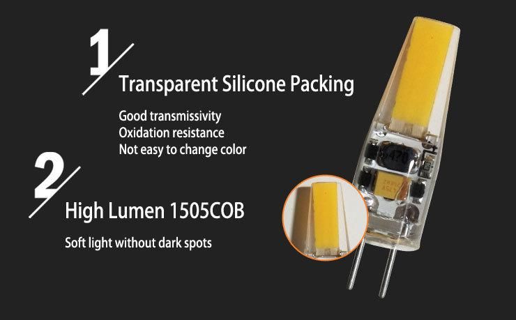 12V 1.5W COB G4 Bi Pin LED Bulb for Indoor Decoration Lighting