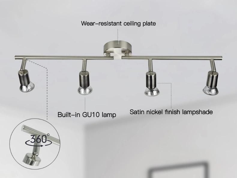 Iron Nickel LED Spotlights Indoor Spot Lights GU10 SMD LED Spot Light Narrow Beam Ceiling Lamp