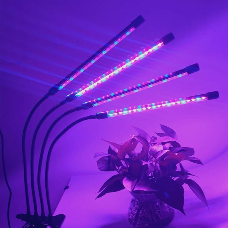 Double and Three Round Head LED Grow Light with Flexible Gooseneck and Metal Clip