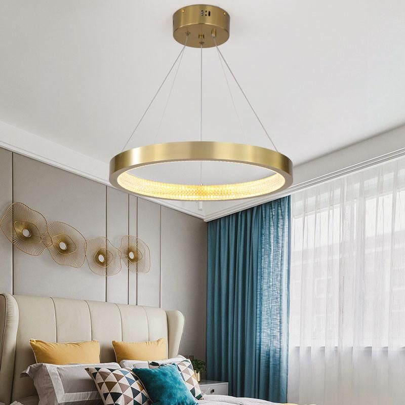 New Modern Gold Decor House Pendant Decoration Ceiling Light Circle Lighting Chandelier Modern