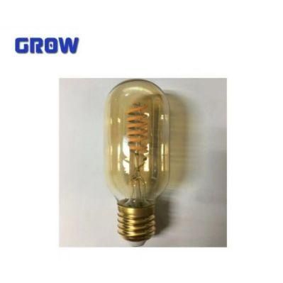 LED Retro Vintage Amber T45 2W 4W Decorative Filament Lamp LED T Bulb for Indoor Lighting