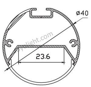 Linear Aluminum LED Profile (40*40mm)