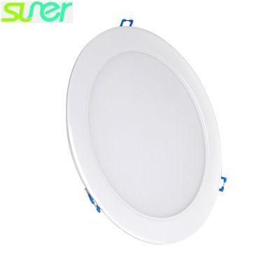 Recessed Round Panel Lighting Slim LED Downlight 17W 8 Inch 3000K Warm White