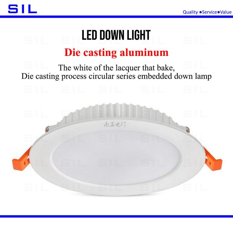 Hot Sales Recessed Ceiling LED Down Light Round Anti Glare Downlight IP44 15W LED Down Light