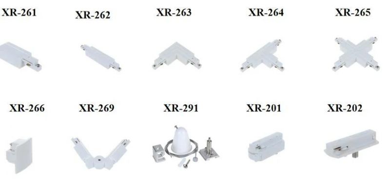 X-Track Single Circuit White Cross Connector for 2wires Accessories