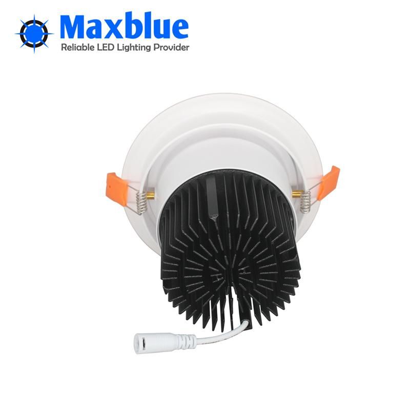 30W Triac 0-10V Dali Dimmable Recessed LED Downlight for Project